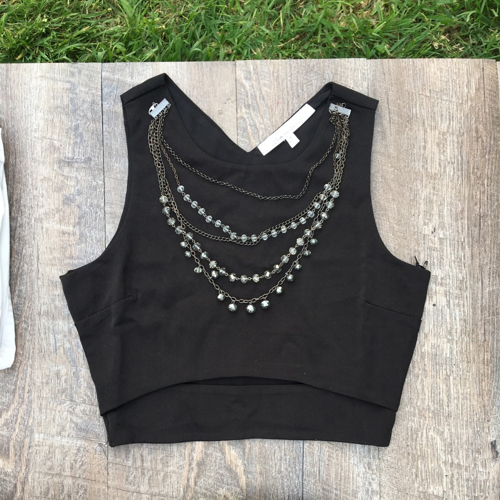 LOVERS + FRIENDS  CUTOUT CROP TOP
